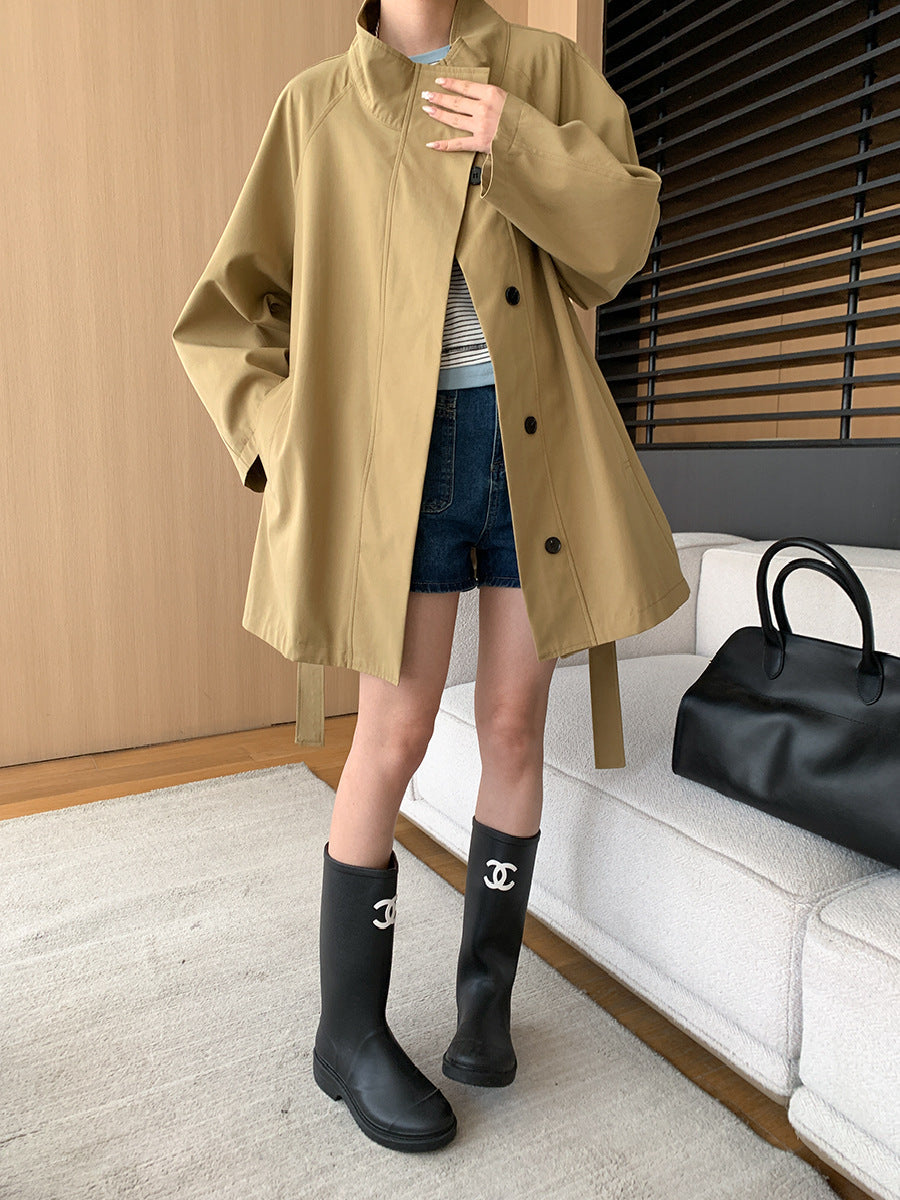 Graceful Draping Long Coat