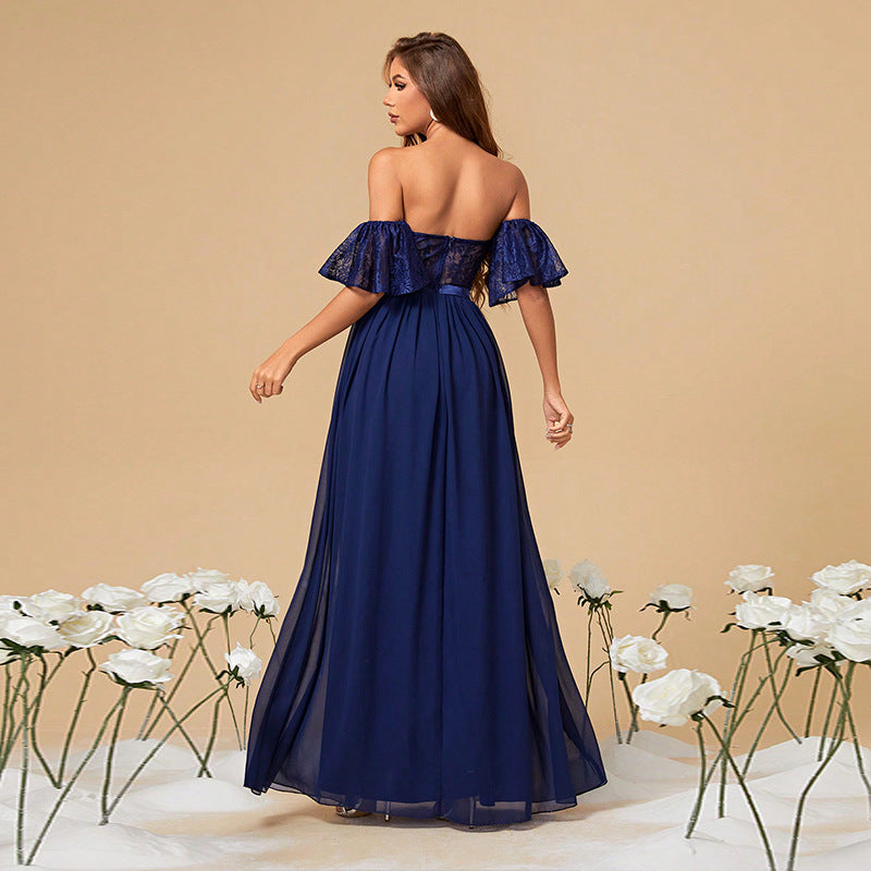 Trendy A Line Wedding Guest Dress, Formal Gown, Evening Dress
