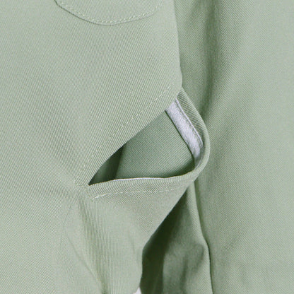 Matcha Green Slim Trench Coat Blazer