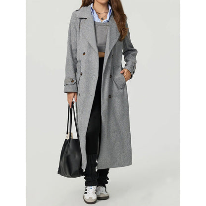 Double Breasted Woolen Coat Outerwear