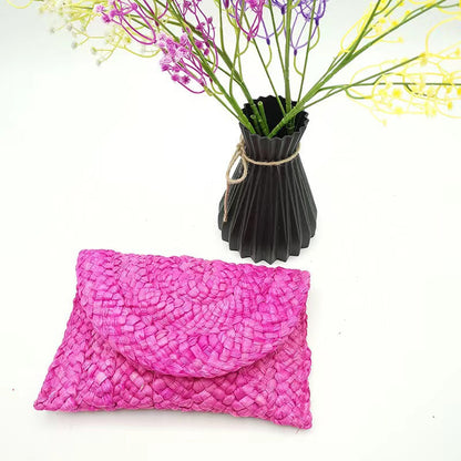 Corn Husk Straw Bag Clutch Bag Handmade Eco Friendly