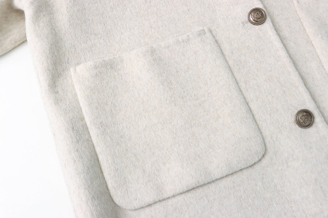 Woolen Hooded Cape Coat