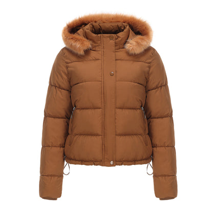 Long Sleeves Cotton Padded Hooded Jacket