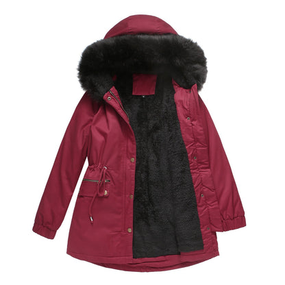 Fleece Lined Hooded Parka Jacket