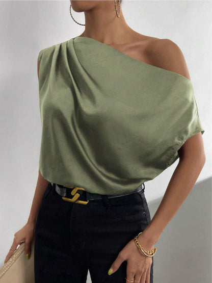 One Shoulder Sleeveless Top