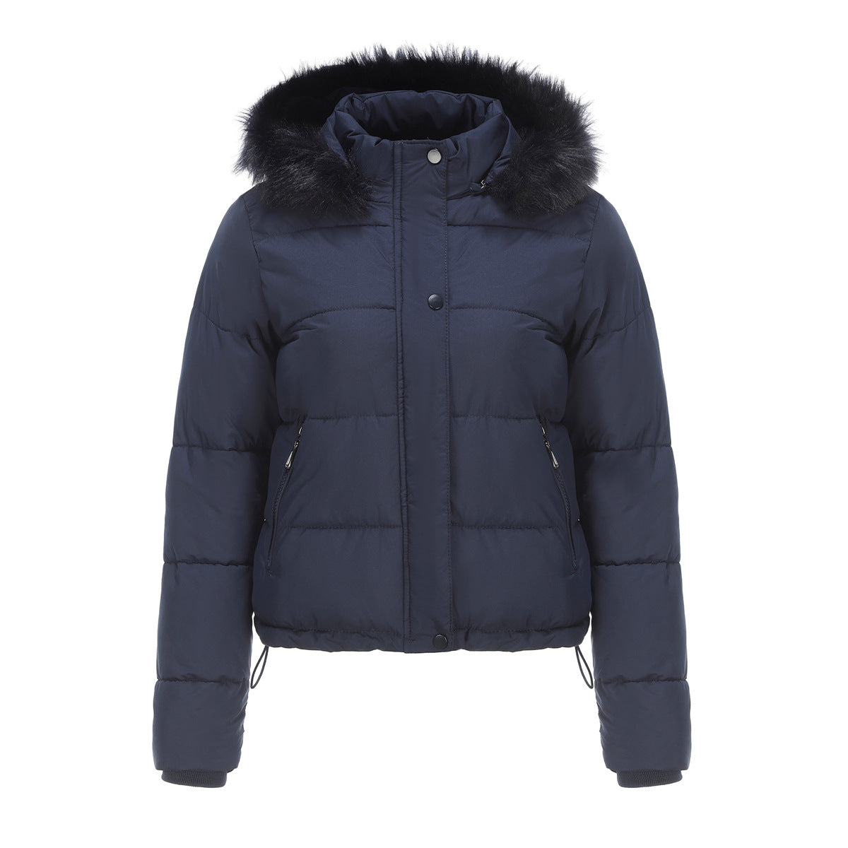 Long Sleeves Cotton Padded Hooded Jacket