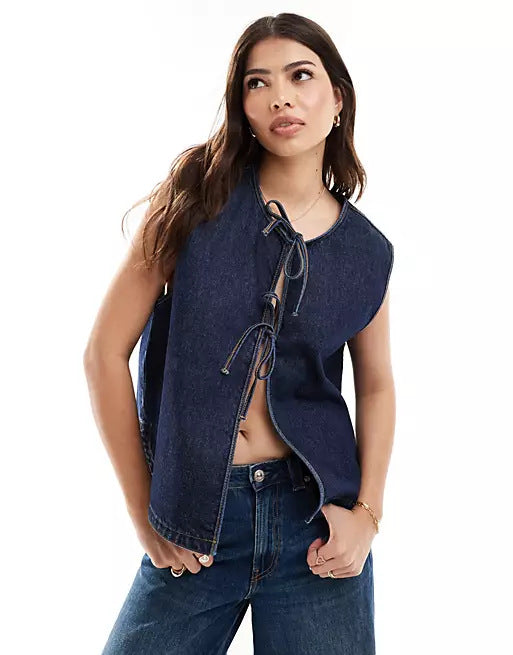 Rope Sleeveless Denim
