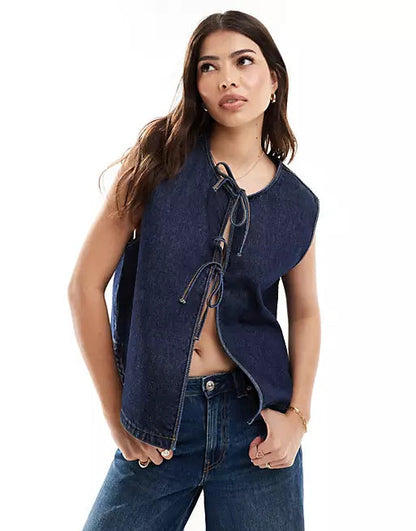 Rope Sleeveless Denim