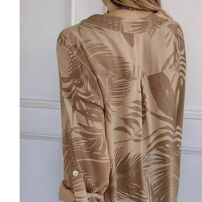 Versatile Design V neck Printed Top