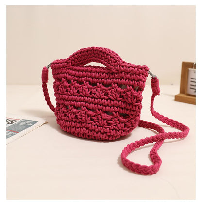 Crossbody Rope Cotton Thread Woven Bag Crochet
