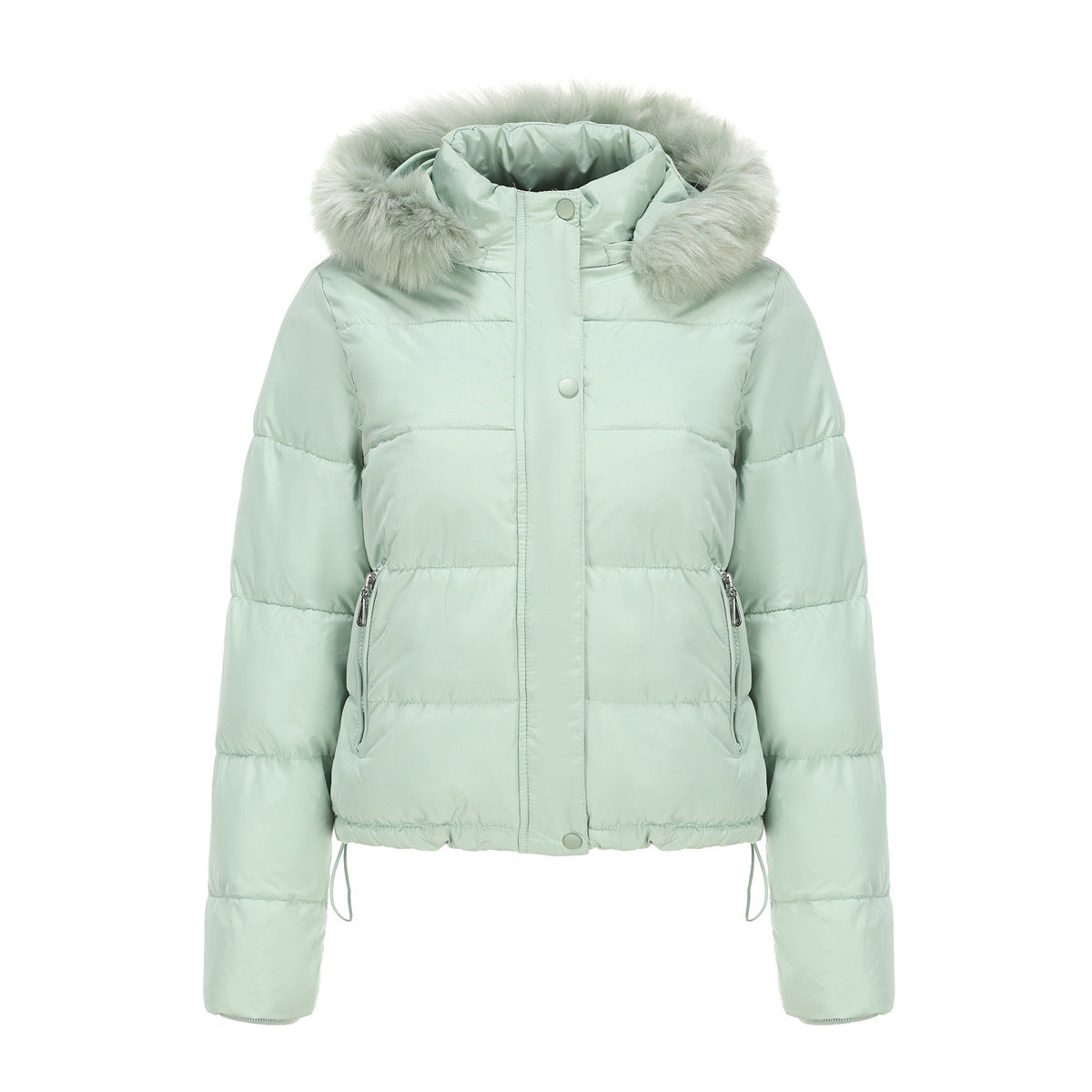 Long Sleeves Cotton Padded Hooded Jacket