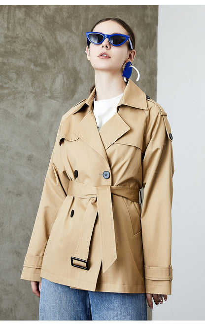Lace-up Slimming Trench Coat