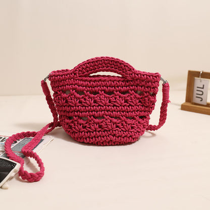 Crossbody Rope Cotton Thread Woven Bag Crochet