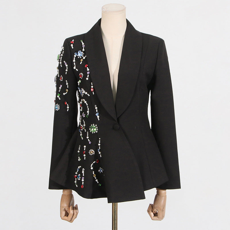 Black Emebllished Blazer