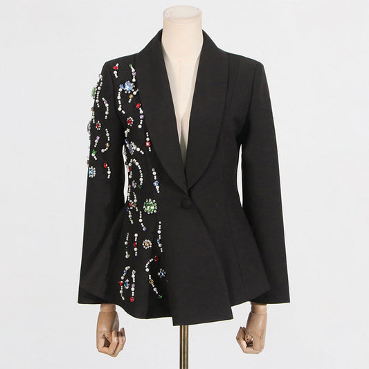 Black Emebllished Blazer