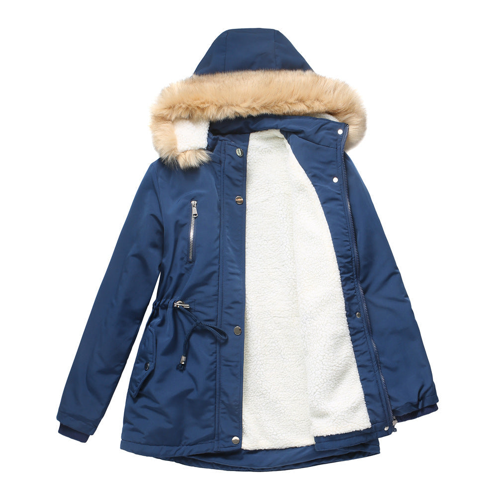 Lambskin Fleece Padded Loose Parkas