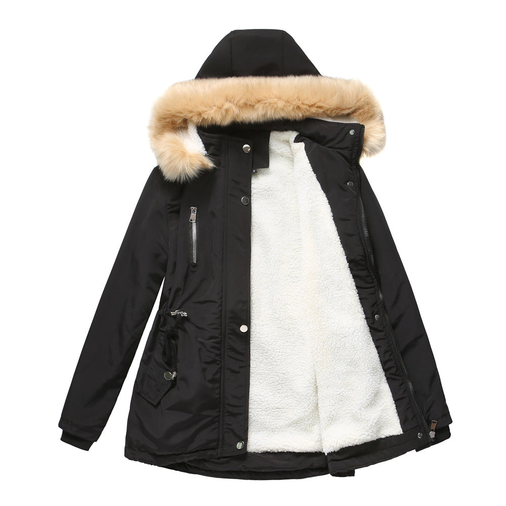 Lambskin Fleece Padded Loose Parkas