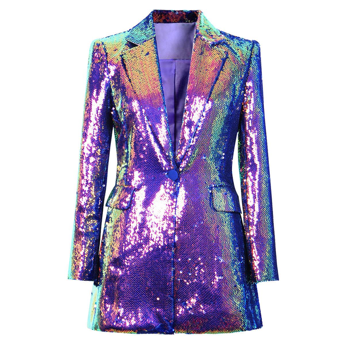 Sequined Blazer One Button Coat
