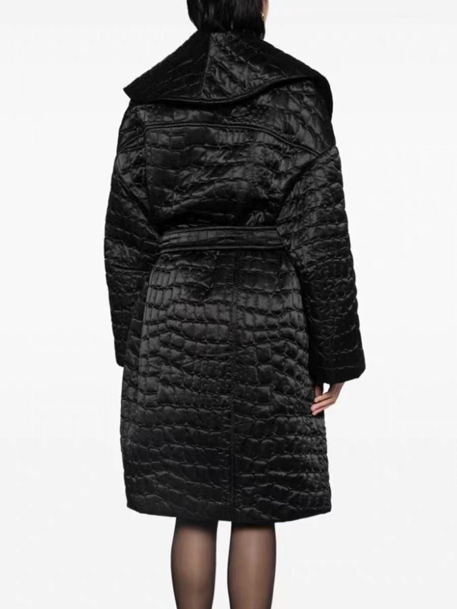 Quilted Cotton Cloak Coat