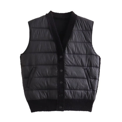 Quilted Patchwork Sleeveless Vest