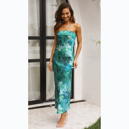 Sexy Floral Print Midi Dress