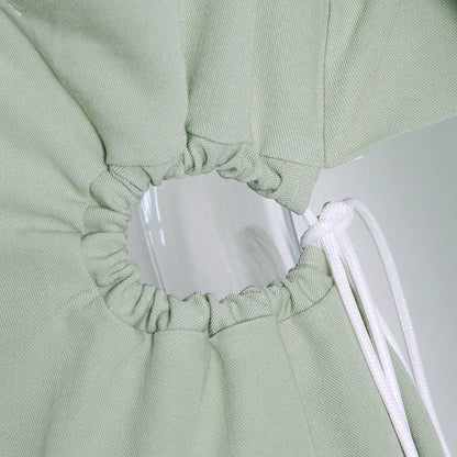 Matcha Green Slim Trench Coat Blazer