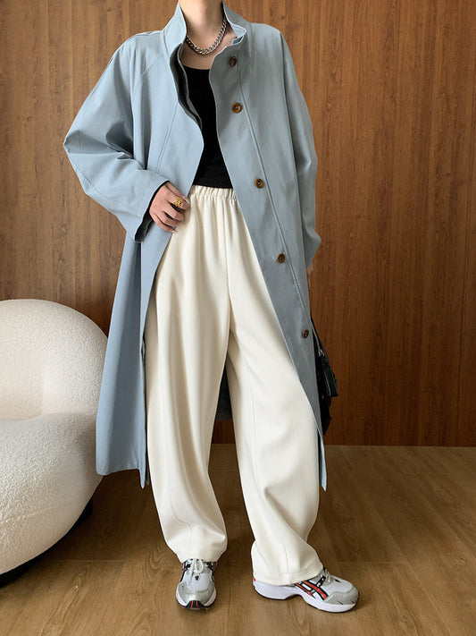 Graceful Draping Long Coat