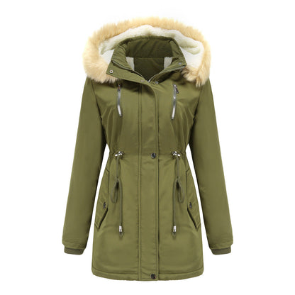 Lambskin Fleece Padded Loose Parkas
