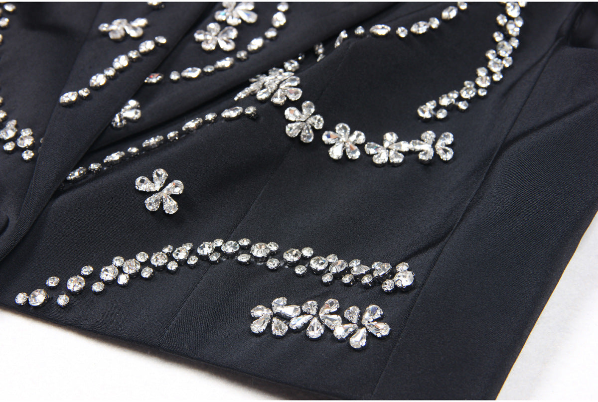 Rhinestone Sleeveless Business Vest