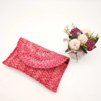 Corn Husk Straw Bag Clutch Bag Handmade Eco Friendly