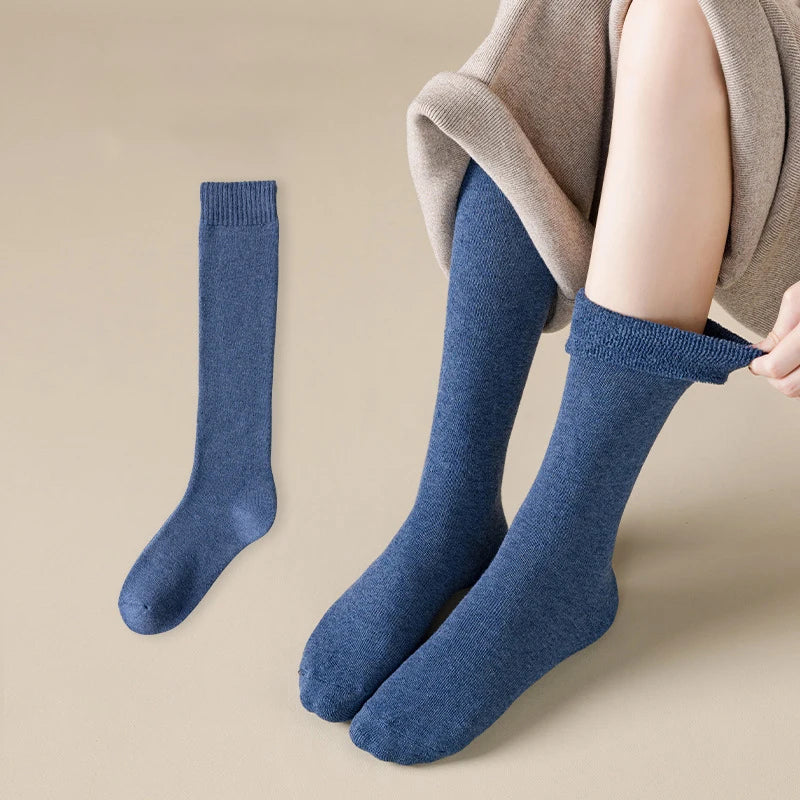 Pack of Women’s Solid Color Mid Calf Knit Socks