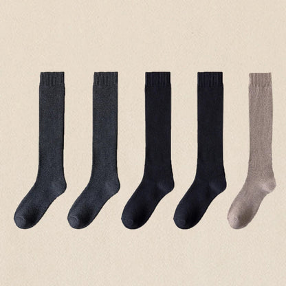 Pack of Women’s Solid Color Mid Calf Knit Socks