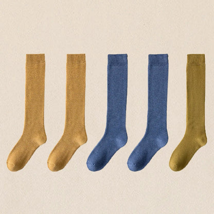 Pack of Women’s Solid Color Mid Calf Knit Socks