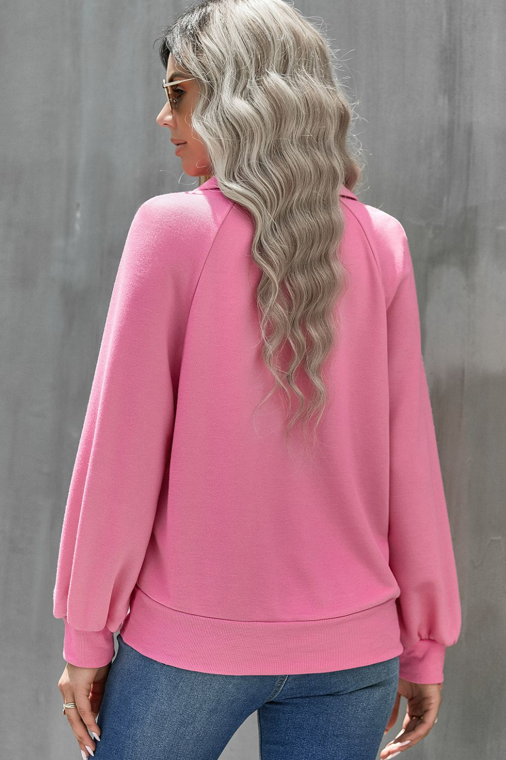 Blue Zone Planet | Quarter-Button Collared Sweatshirt