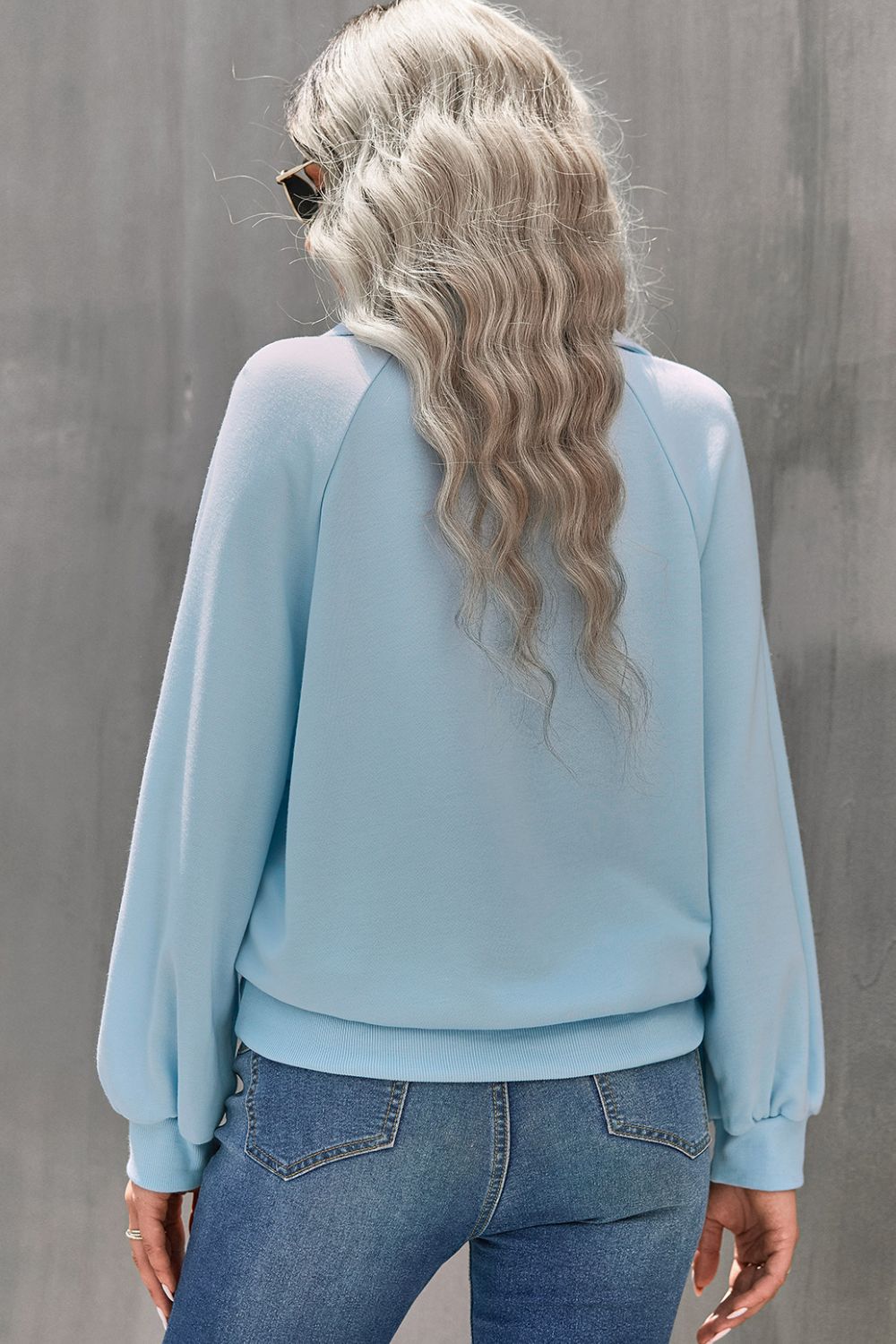 Blue Zone Planet | Quarter-Button Collared Sweatshirt