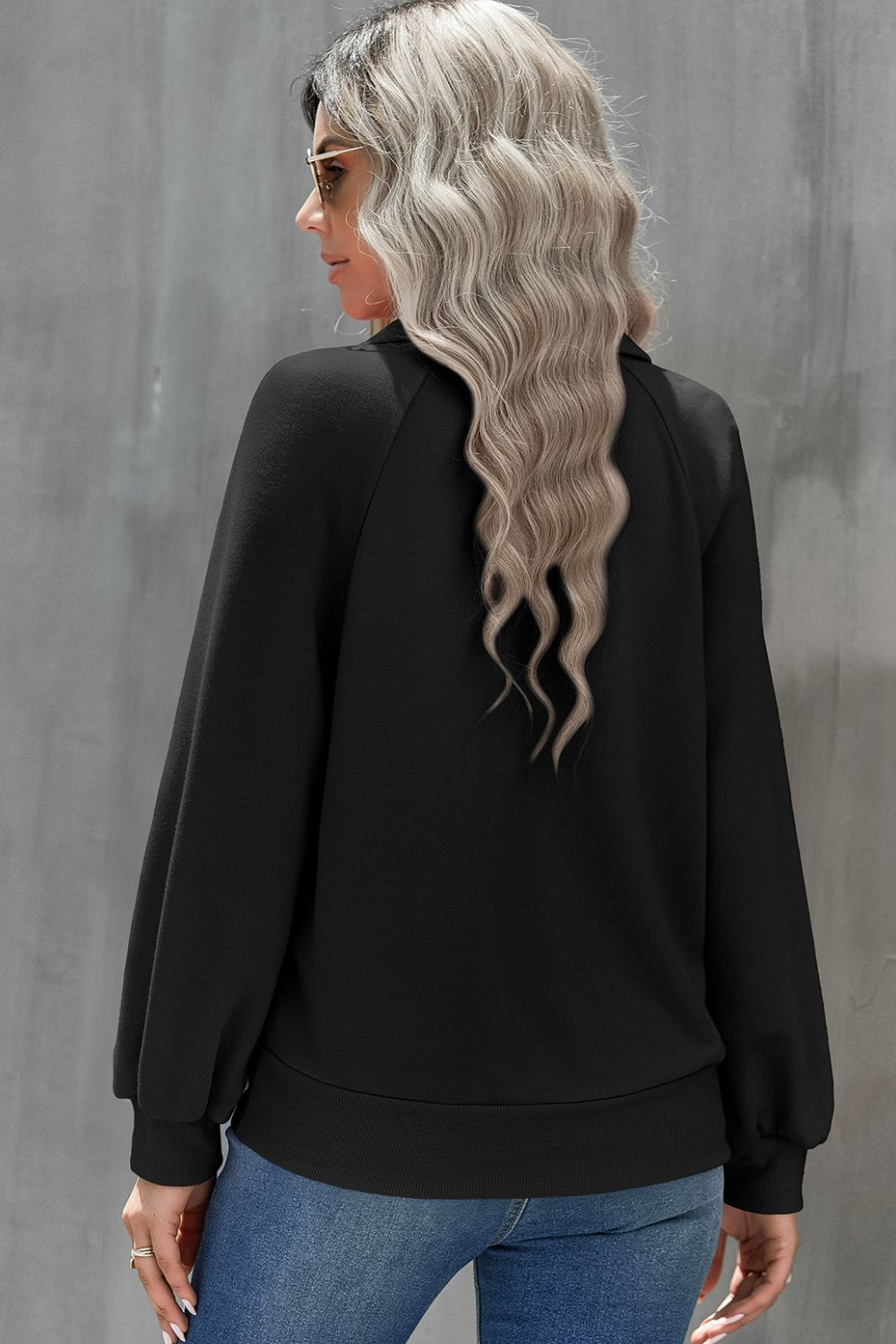 Blue Zone Planet | Quarter-Button Collared Sweatshirt