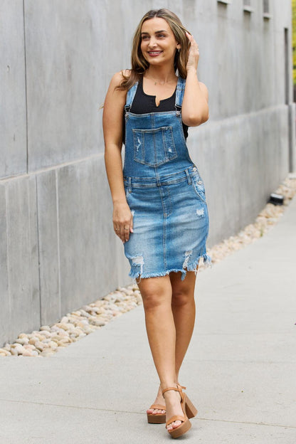 Blue Zone Planet | RISEN Olivia Denim Overall Mini Dress