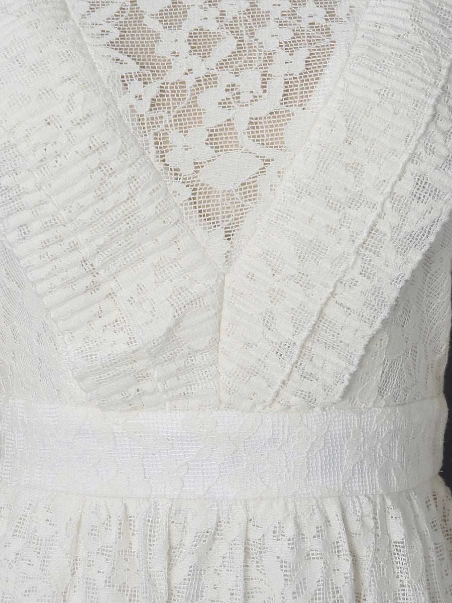 Crown Lace Turtleneck Dress