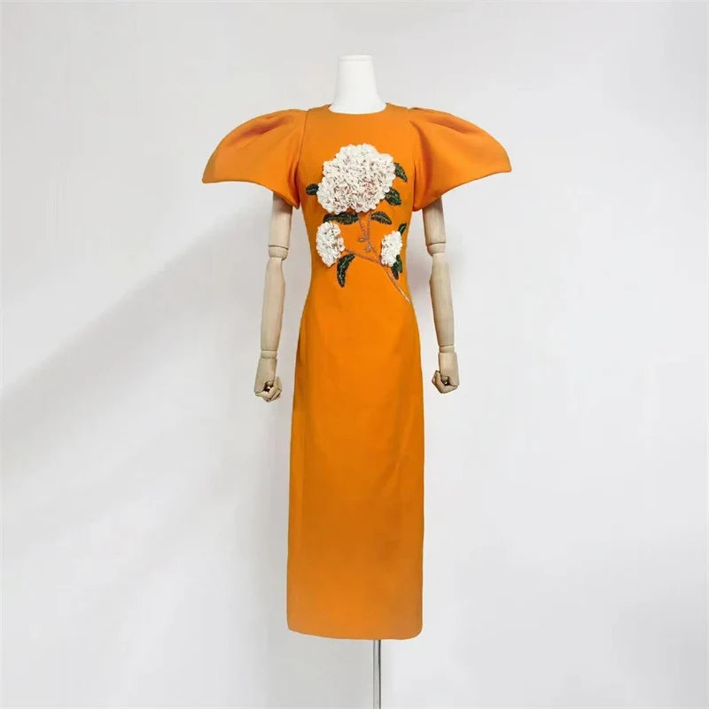 Pasithea Beaded Maxi Dress
