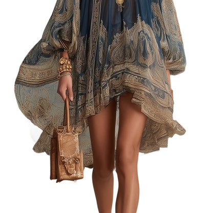 Damaris Printed Chiffon Dress