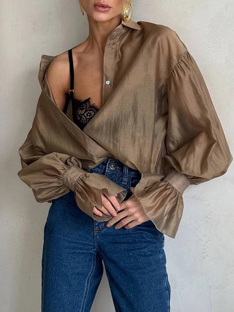 Giulia Oversized Button Blouse