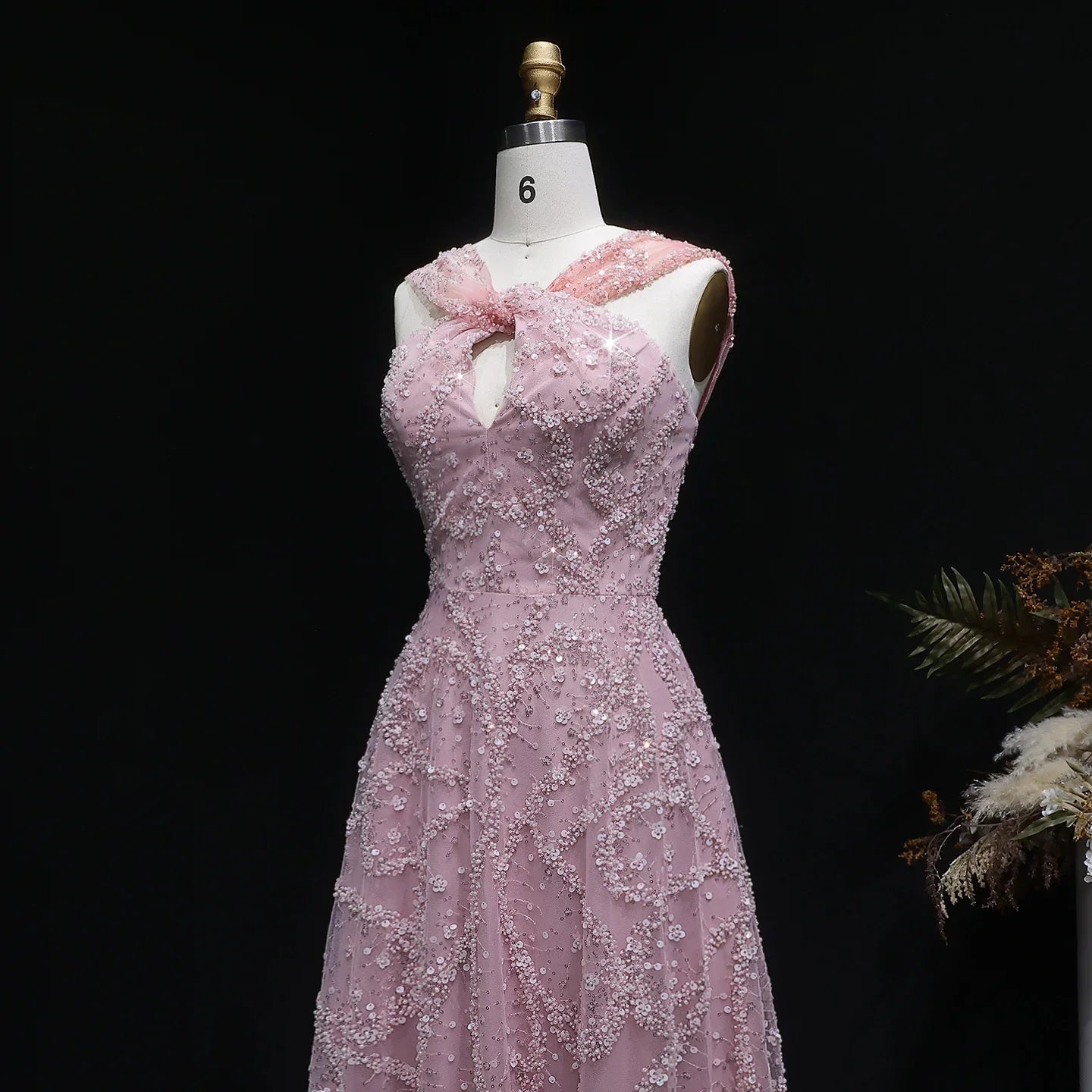 Olyssia Beaded Evening Dress
