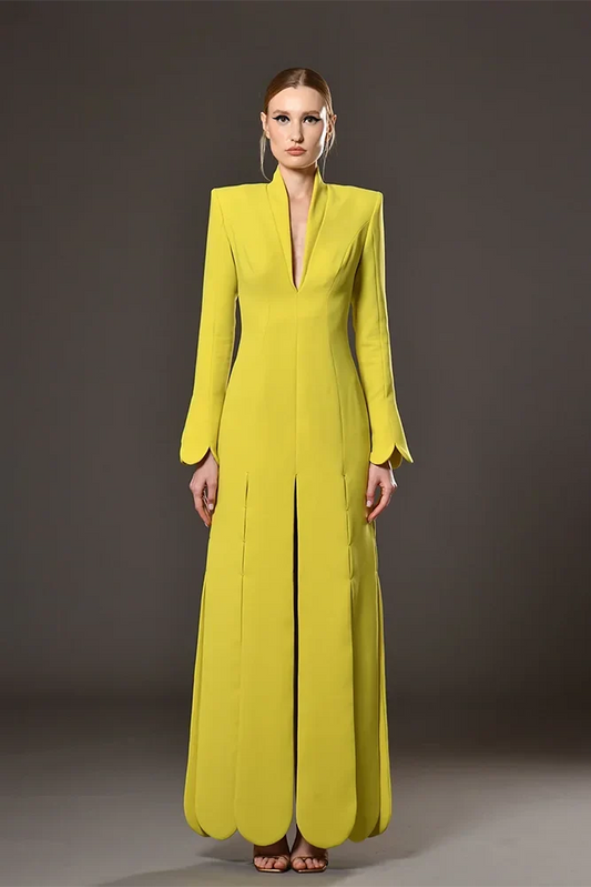 Versailles V-Neck Evening Gown