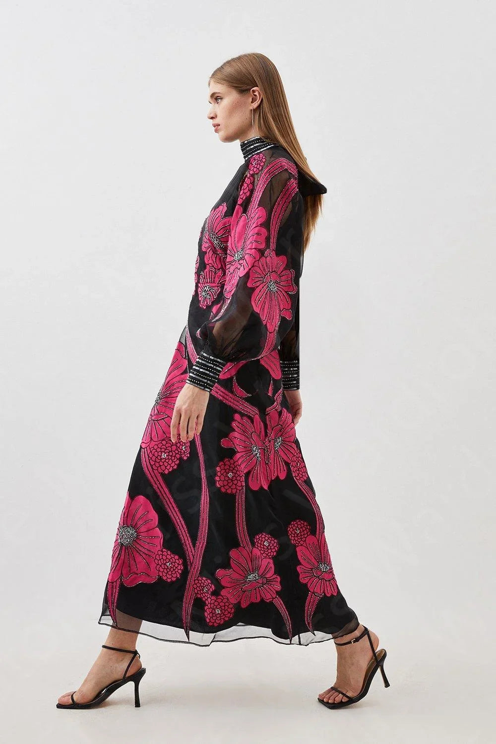 Positano Floral Evening Dress