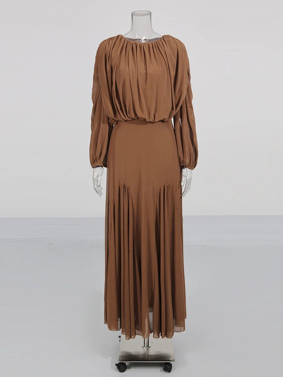 Domitia High Waist Maxi Dress