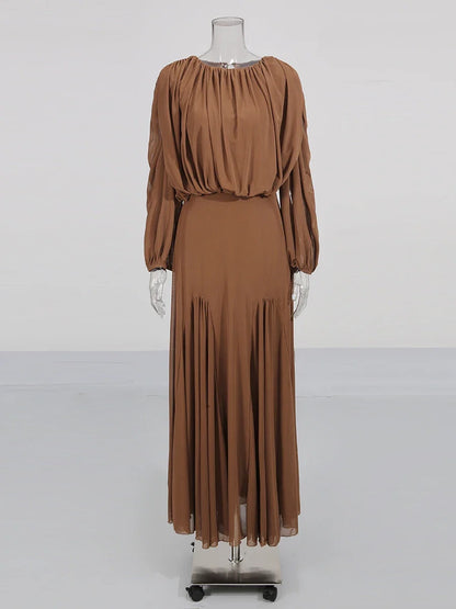 Domitia High Waist Maxi Dress