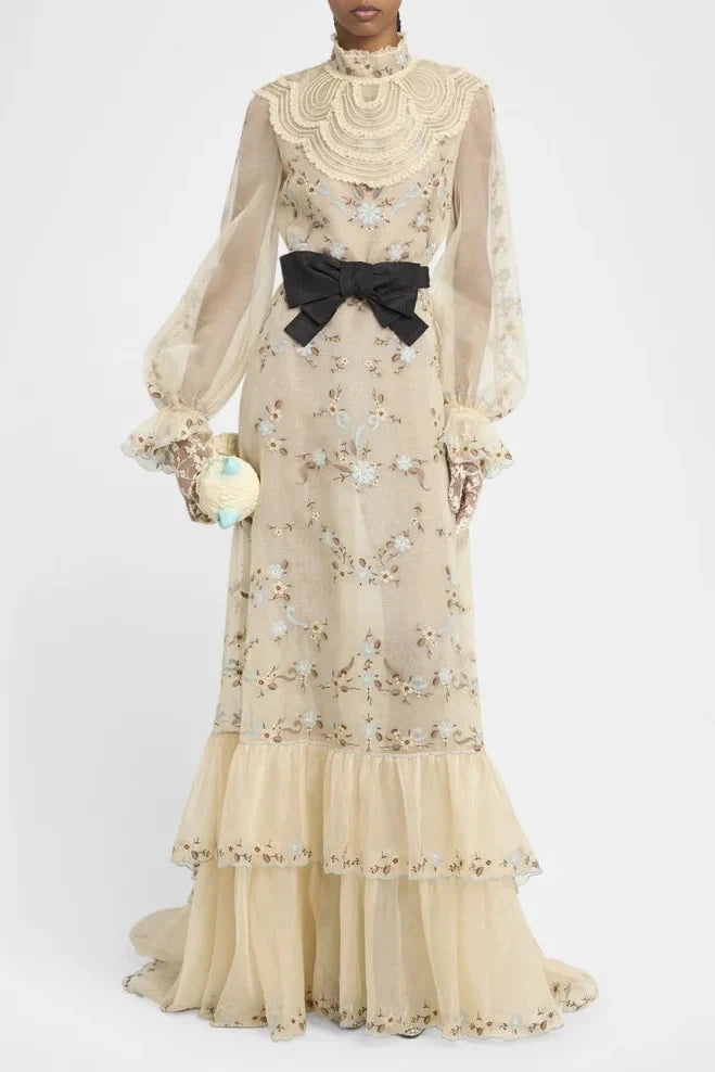Letizia Ruched Lace Dress