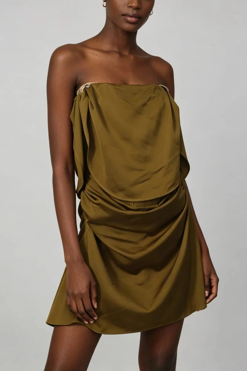Majesty Satin Mini Dress