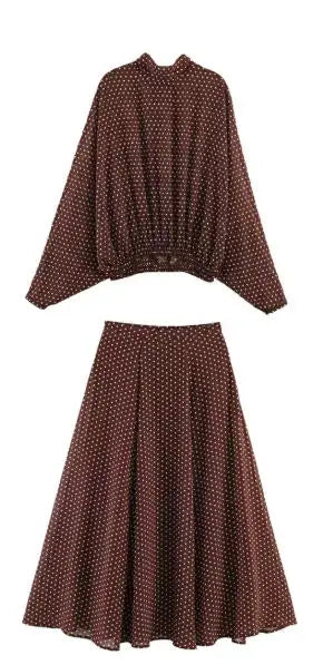Como Batwing Skirt Set