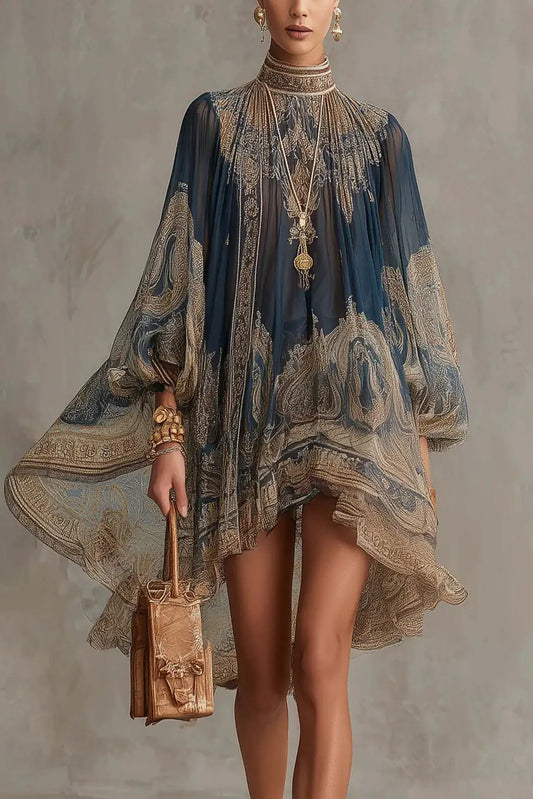 Damaris Printed Chiffon Dress
